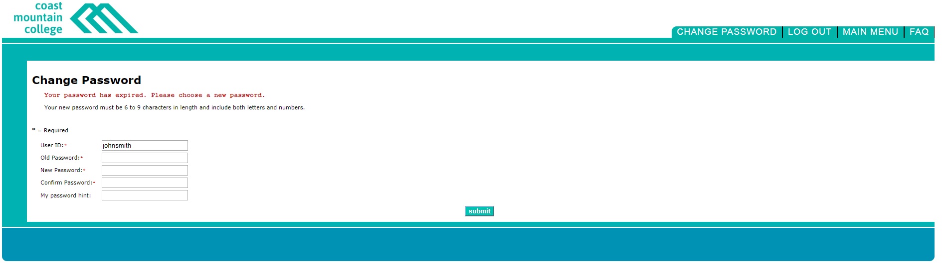 changePass changePass